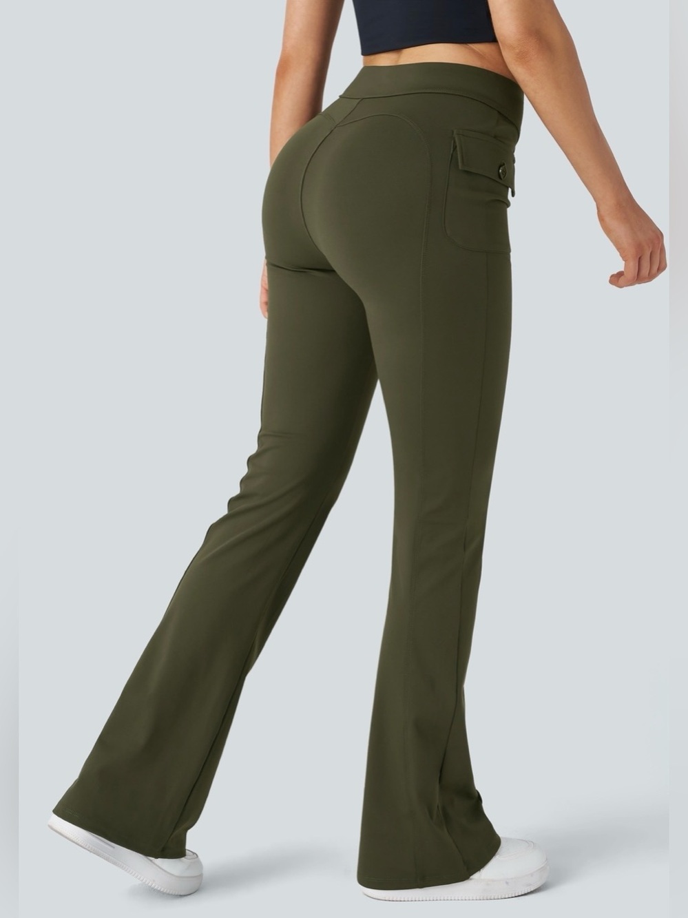 Halara High Waisted Side Flap Pocket Flare Casual
Cargo Pants - Picture 2 of 9